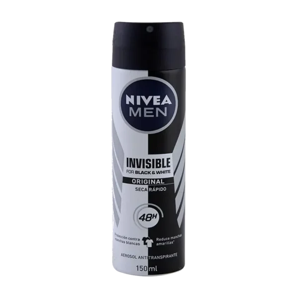 DESODORANTE SPRAY NIVEA M BLACK & WHITE INV 150ML