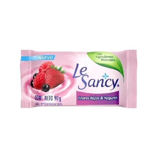 JABON BARRA LE SANCY FRUTOS ROJOS Y YOGHURT 90G