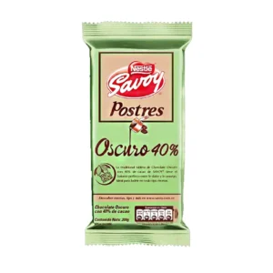 CHOCOLATE SAVOY OSCURO 40% POSTRES 200G