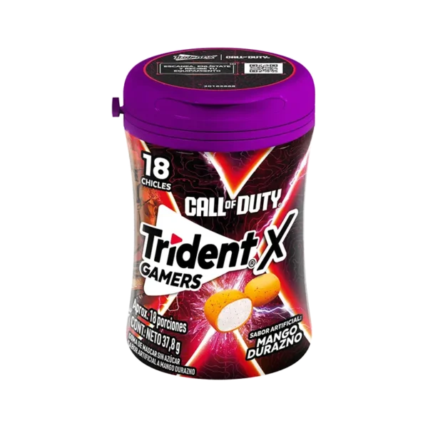 CHICLE TRIDENT X CITRUS GAMERS MIX BOTELLA 18U 37.8G
