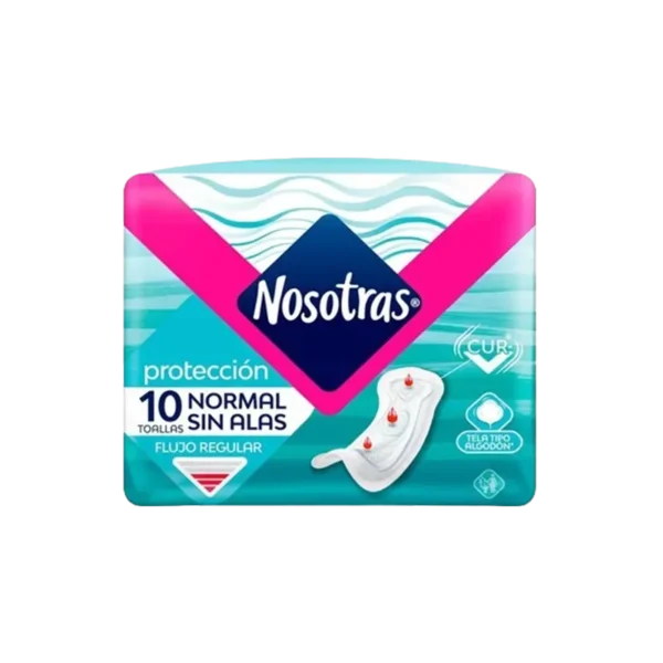 TOALLAS HIGIENICAS NOSOTRAS NORMAL SIN ALAS 10U