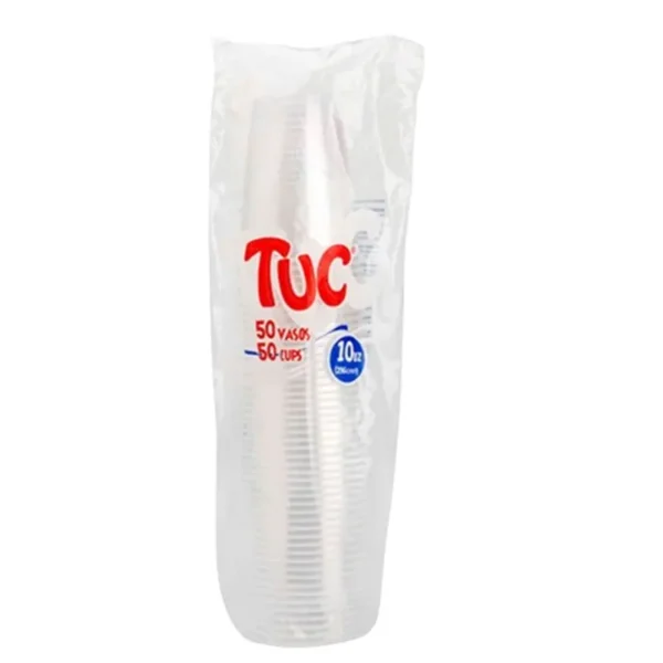VASO TRANSP. 300ML 10 ONZ TUC PQ X 50 UN.