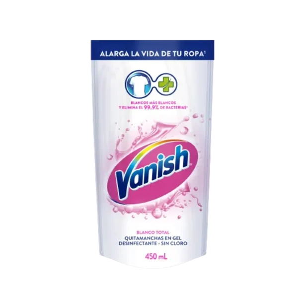 QUITAMANCHAS LIQUIDO VANISH BLANCO 450ML