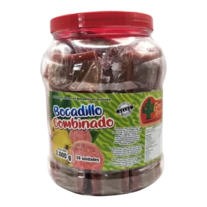 BOCADILLO COMBINADO DE GUAYABA Y DULCE DE LECHE TARRO 50U
