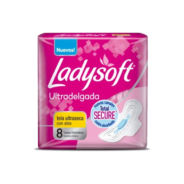 TOALLAS HIGIENICAS LADYSOFT TELA ULTRASECA ULTRADELGADA 8U