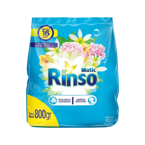 DETERGENTE POLVO RINSO HORT/FLORES 800G