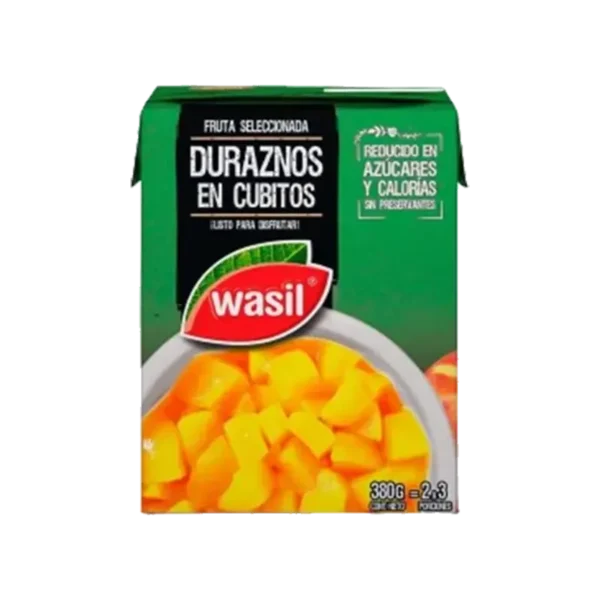 DURAZNOS EN CUBITOS WASIL 380G