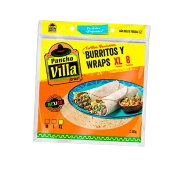 TORTIILLAS Y BURRITOS PV XL 8U 350G