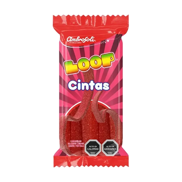 GOMITAS LOOP CINTAS FRUTILLA 67G