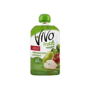COMPOTA VIVO FRUTA VEGGIE MANZANA PERA 120G