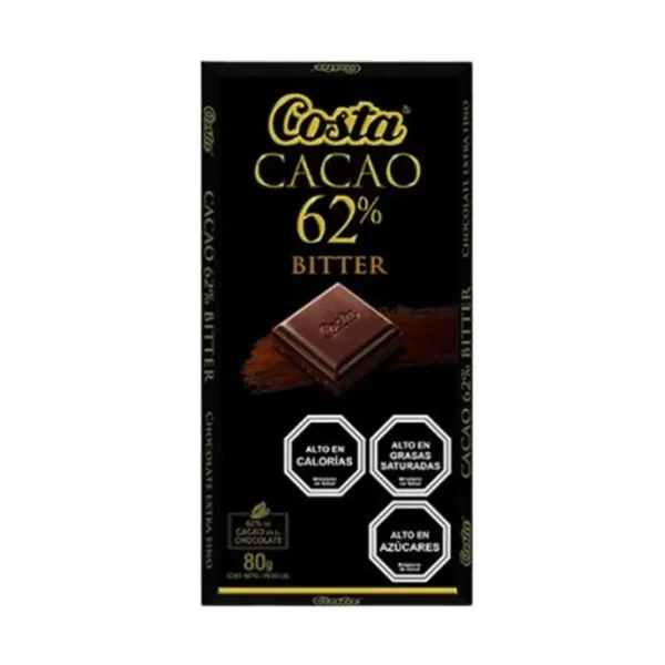 CHOCOLATE COSTA CACAO 62% 80G