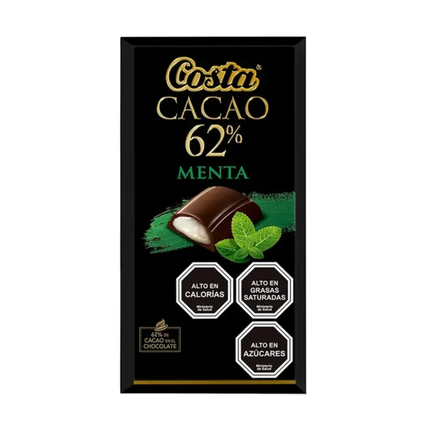 CHOCOLATE COSTA CACAO 62% & MENTA 100G