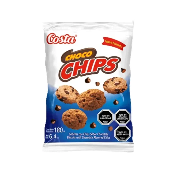 GALLETA COSTA CHOCO CHIPS BOLSA 180G