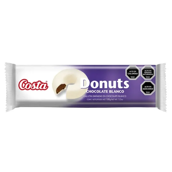 GALLETA COSTA DONUTS CHOCOLATE BLANCO 100G