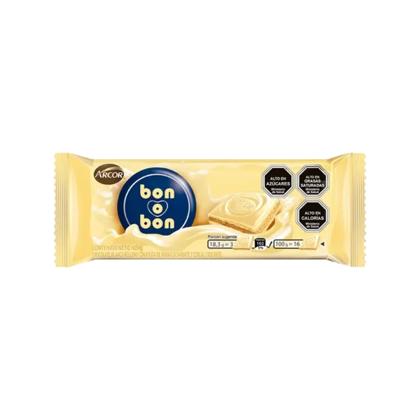 CHOCOLATE BON O BON BLANCO TABLETA 30G