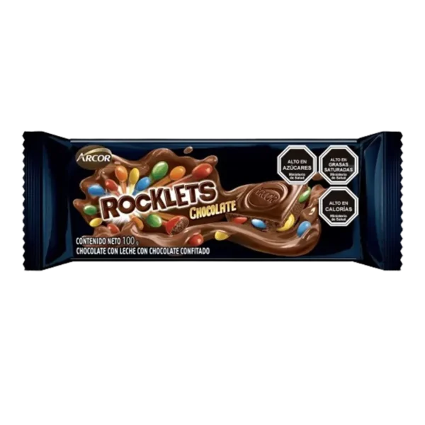 CHOCOLATE ROCKLETS LECHE ARCOR TABLETA 100G
