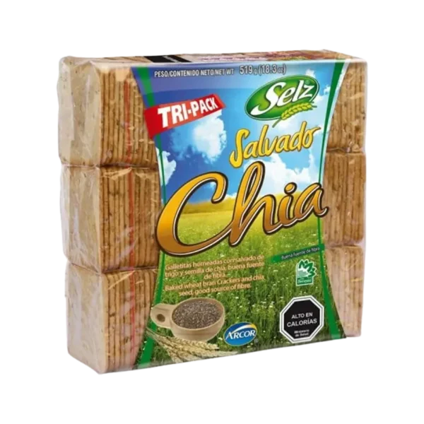 GALLETA SELZ TRIPACK SALVADO CHIA 519G