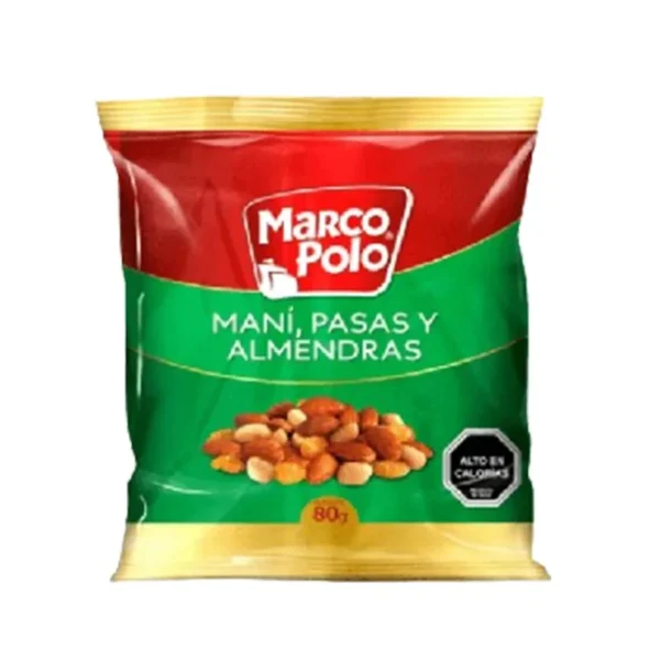 MANI, PASAS, ALMENDRA  25x80g