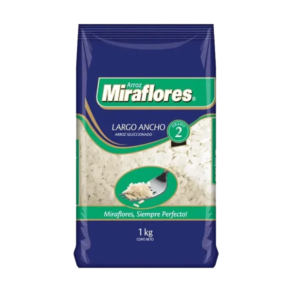 ARROZ MIRAFLORES LARGO ANCHO G2 1KG