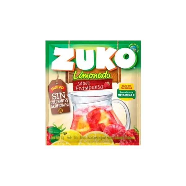 JUGO EN POLVO ZUKO LIMONADA FRAMBUESA 20G