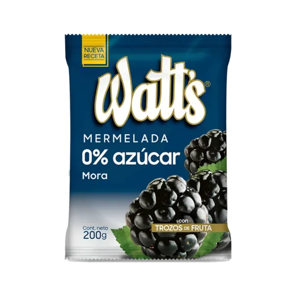 MERMELADA WATTS SIN AZUCAR MORA 200G