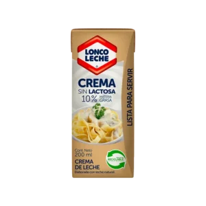 CREMA DE LECHE SIN LACTOSA LONCO 200ML