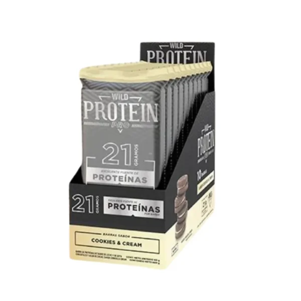BARRA DE PROTEINA 21 GRAMOS WILD COOKIES Y CREAM 60G