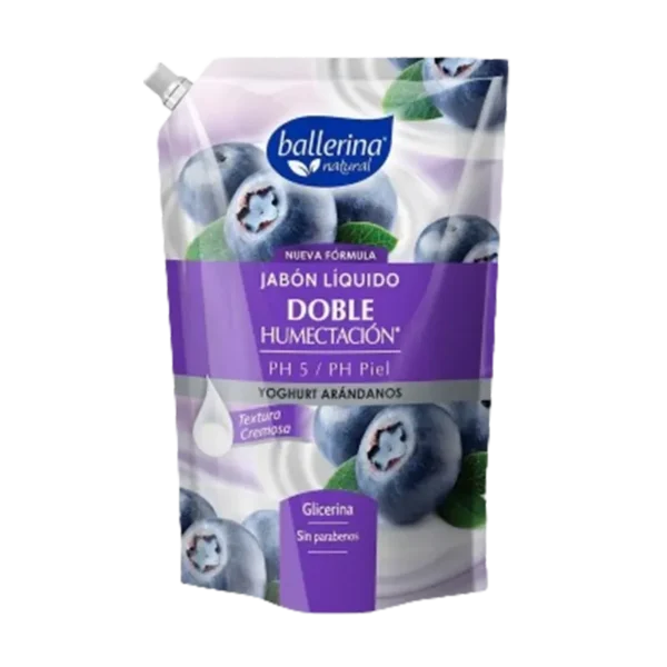 JABON LIQUIDO BALLERINA YOGHURT/ARANDANOS D/P 900ML