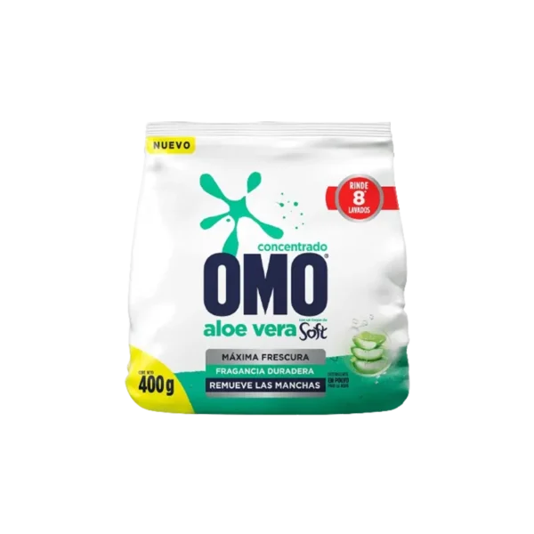 DETERGENTE POLVO OMO MATIC SOFT ALOE VERA 400G