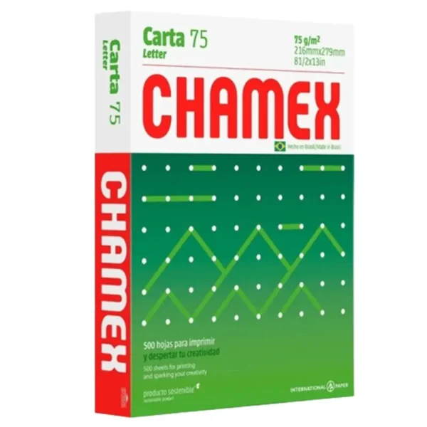PAPEL FOTOC. CARTA 75 GR CHAMEX 500 HJ.