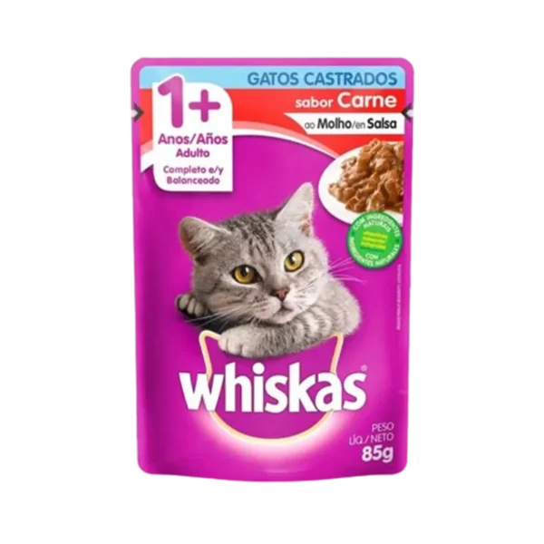 WHISKAS CARNE CASTRADOS 85G
