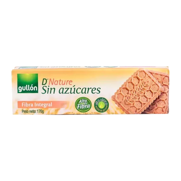 GALLETA GULLON FIBRA INTEGRAL SIN AZUCAR 170G