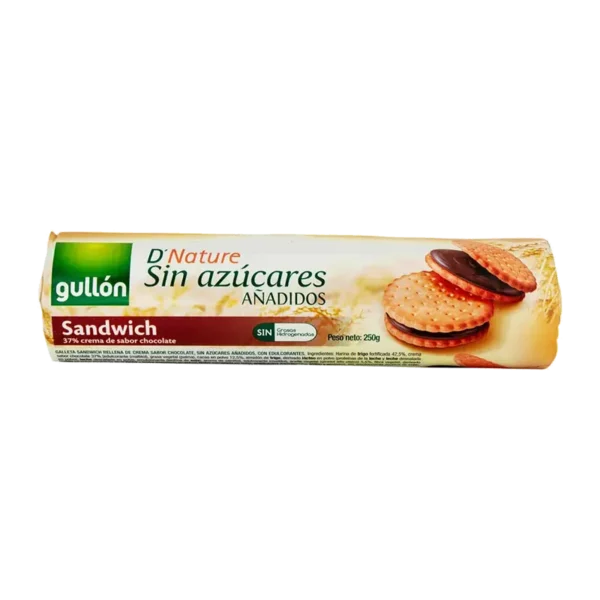 GALLETA GULLON SANDWICH SIN AZUCAR 250G