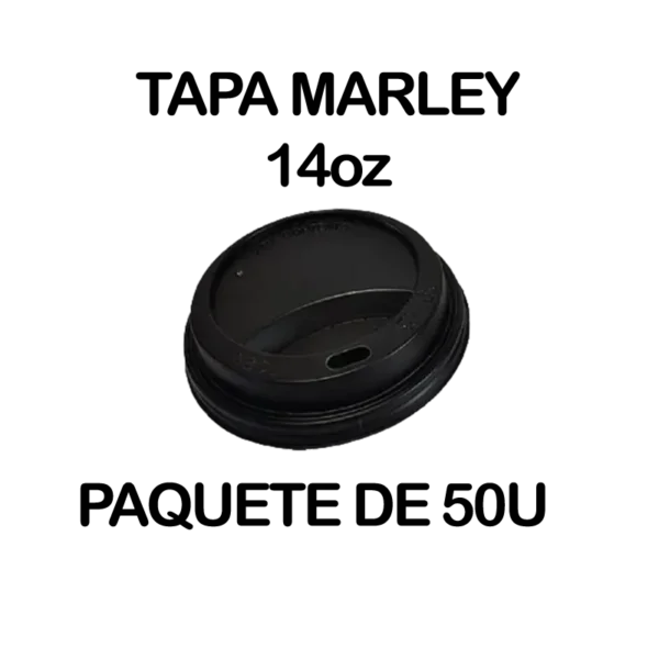 TAPA MARLEY GRANDE 14 OZ NEGRA (50U)