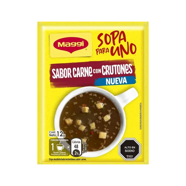 SOPA PARA UNO MAGGI CARNE CON CRUTONES 12G
