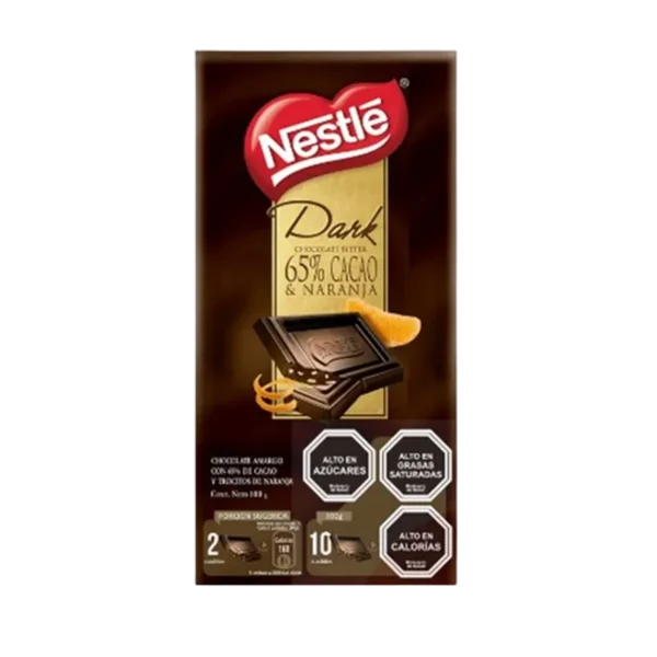 CHOCOLATE NESTLE DARK CACAO NARANJA 65% 100G