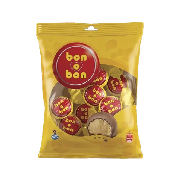 CHOCOLATE BON O BON LECHE 15G BOLSA DE 5 UNIDADES