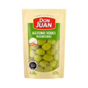 ACEITUNA VERDE DESCAROZADA DON JUAN 250G/100G