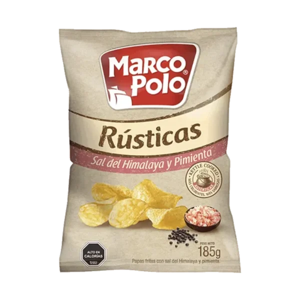 PAPAS FRITAS RUSTICAS SAL PIMIENTA MARCO POLO 185G