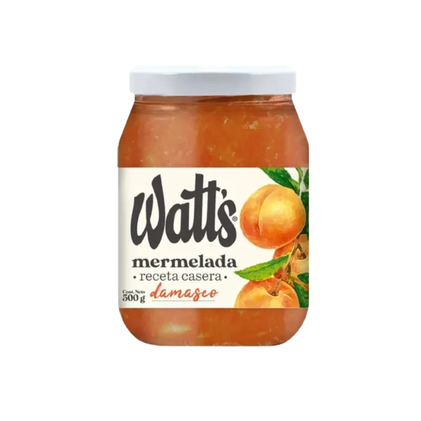 MERMELADA WATTS FRASCO DAMASCO 500G