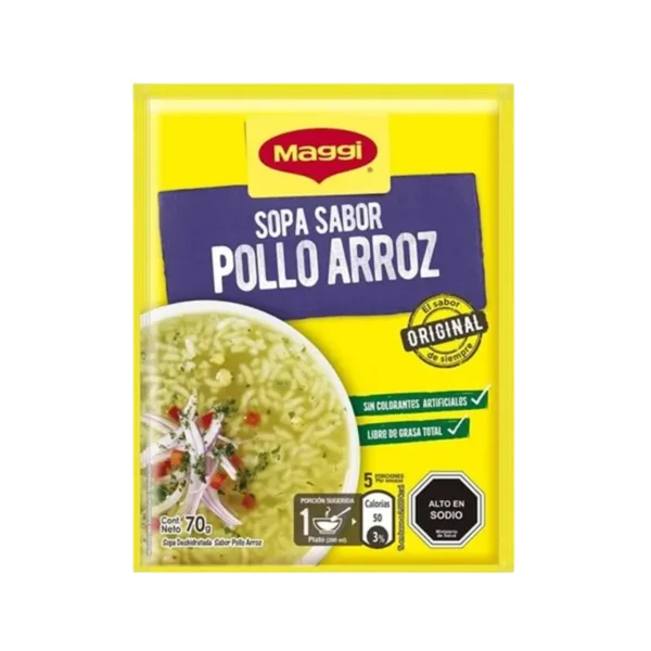 MAGGI SOPA POLLO ARROZ SOBRE 70G (PXDP)