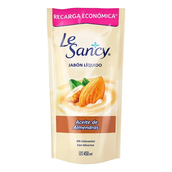 JABON LIQUIDO LE SANCY ACEITE DE ALMENDRAS DOYPACK 450ML