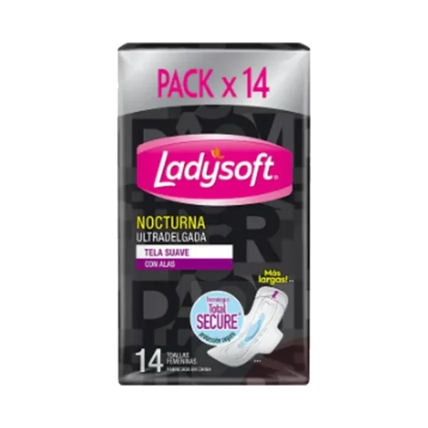 TOALLAS HIGIENICAS UD SUAVE C/A NOCT LADYSOFT 14UN