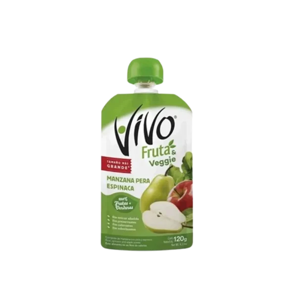 COMPOTA VIVO FRUTA&VEGGIES MANZ-PERA-ESPIN. 70G