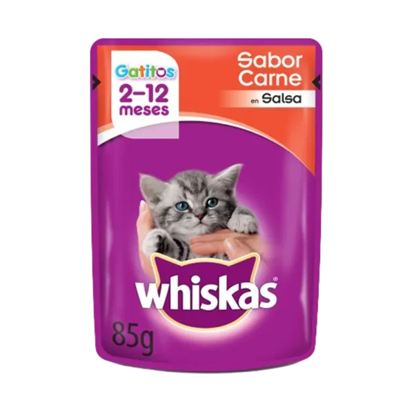 WHISKAS GATITO SOBRE CARNE EN SALSA 85G