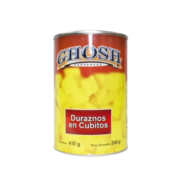 DURAZNOS EN CUBITOS GHOSH 425G