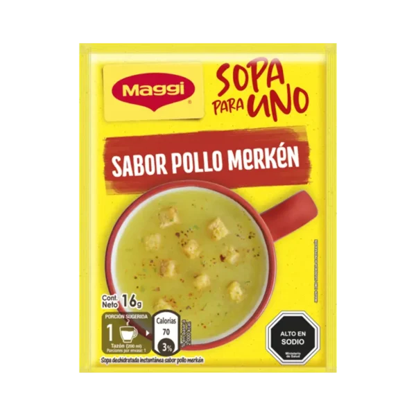 SOPA PARA UNO MAGGI POLLO MERKEN 16G
