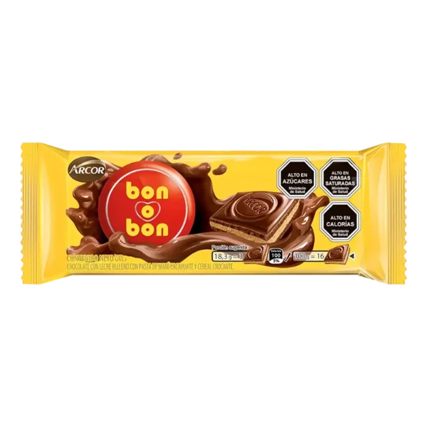 CHOCOLATE BON O BON LECHE ARCOR TABLETA 90G/95G