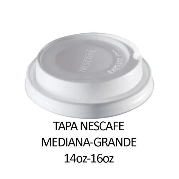 TAPA NESCAFE MEDIANA-GRANDE 14oz-16oz PAQUETE DE 50/100u
