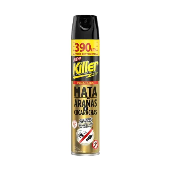 INSECTICIDA KILLER ARAÑAS Y CUCARACHAS 390CC
